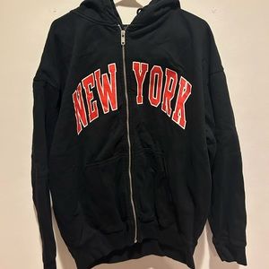 John Galt New York Full Zip Oversized Hoodie